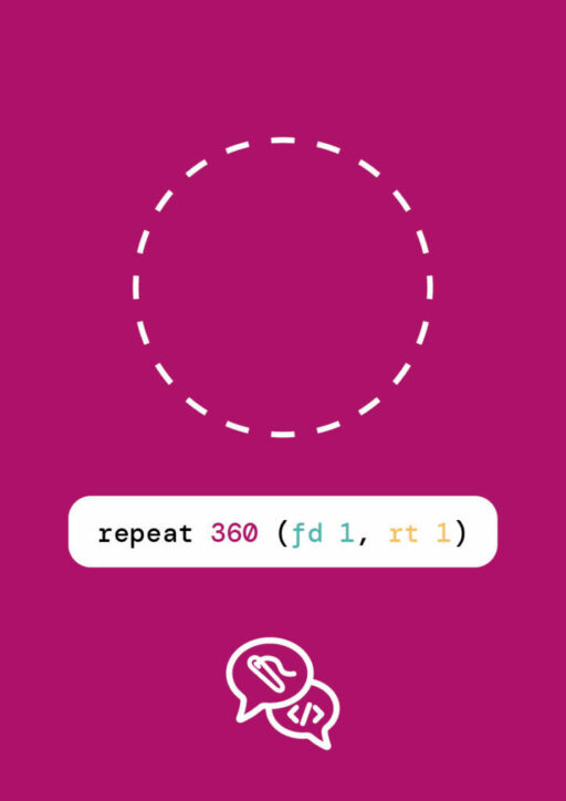 «[Kreis-Abbildung]: repeat 360 (fd 1, rt 1)»