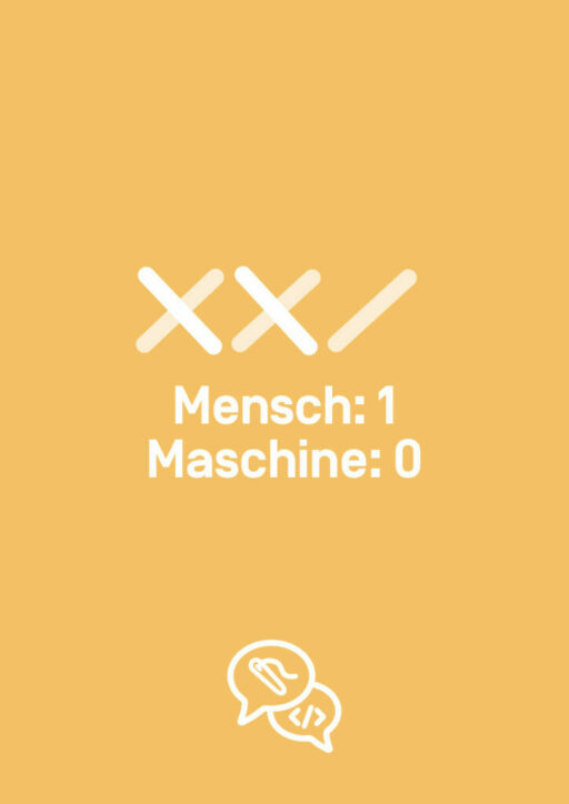 «Kreuzstich: Mensch 1, Maschine 0»